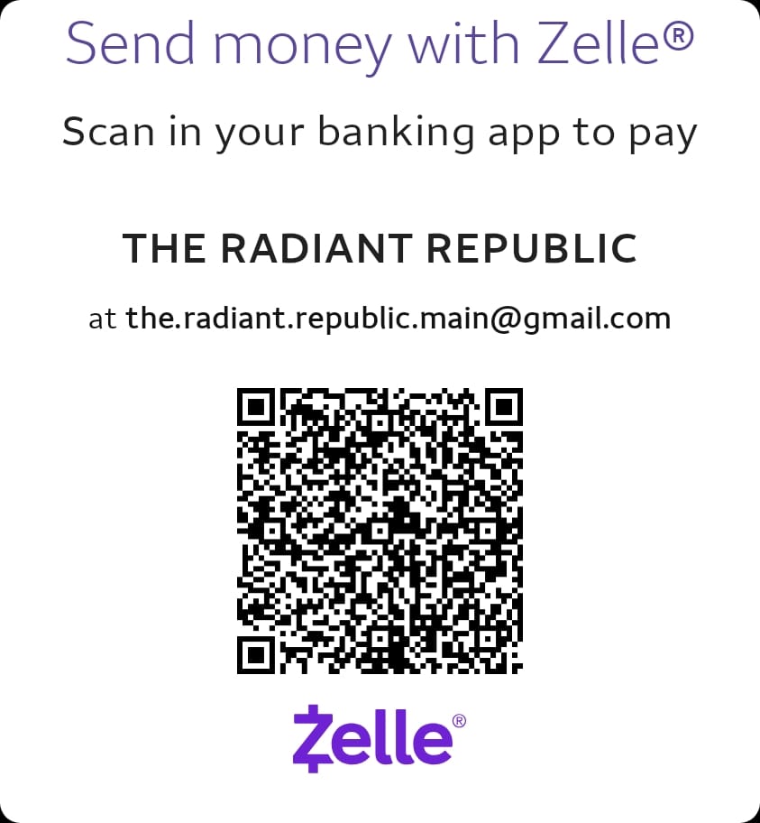 Zelle QR Code for The Radiant Republic